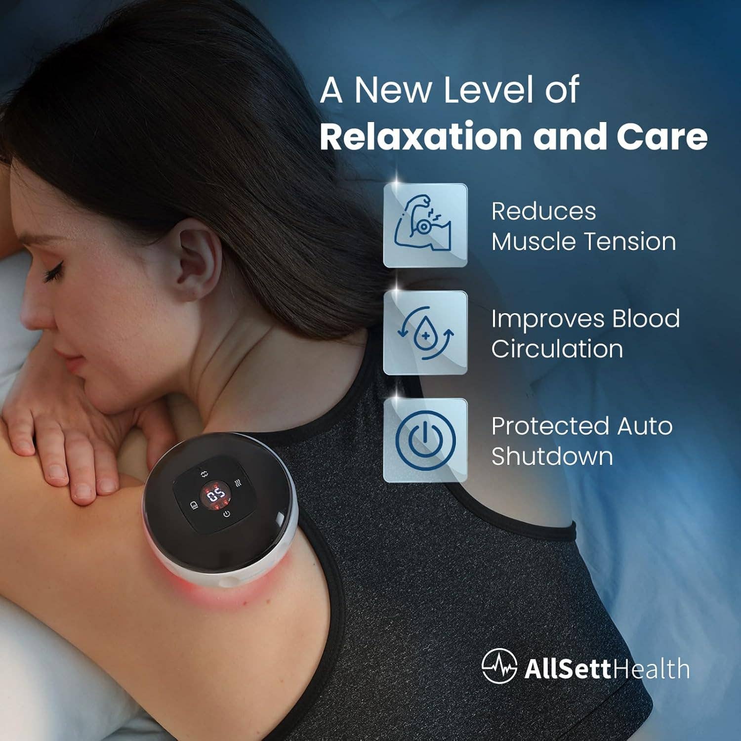 AllSett Health - Wholesale Body Cupping Set - Electric Cupping Kit for Massage Therapy with Red Light - Cupping Set, Includes 3 Smart Cups and Remote - Massager Device & Cupping Therapy Set for Back Muscle Soreness & Cellulite Reduction5