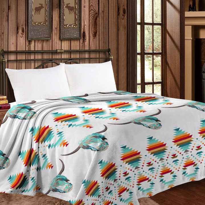 Western Linens - Wholesale Throw Blanket - Mia Throw Blanket Twin Size 12 designsÂ