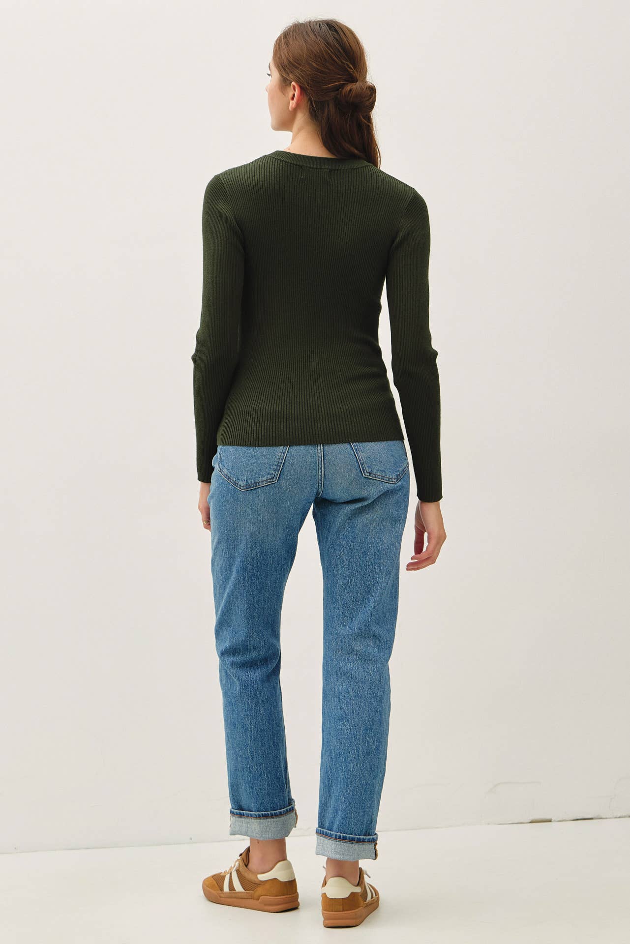 Be Cool - Wholesale Knit Sweater - Women's - CLASSIC CREWNECK LONG SLEEVE RIB SWEATER 8