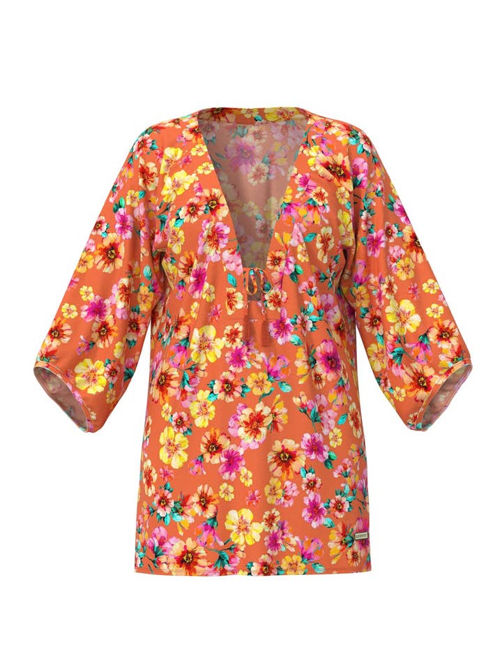 Caftan à l'orange épicé Vibrant Vacation pour la vente par Sunseeker