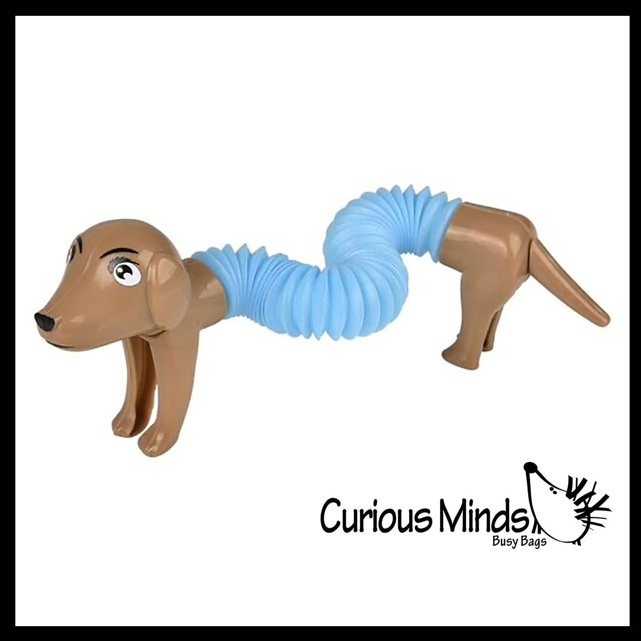 Curious Minds Toys - Venta al por mayor Pelota antiestrés - Niños - 1 bonito perro Weiner para tirar, con cierre a presión, con forma de animal expandible y flexible4