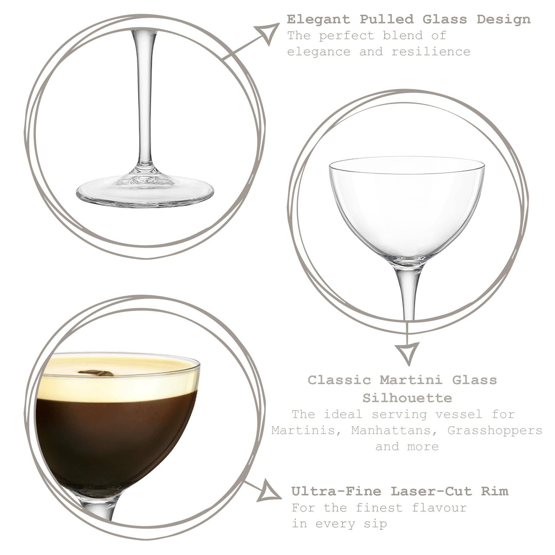 Rinkit Ltd – wholesale Cocktail/liquor glass – Bormioli Rocco Bartender Novecento Martini Glass - 235ml1