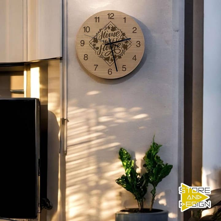 Store and Design - Wholesale Wall Clock - Wooden wall clock - Home Sweet Home5