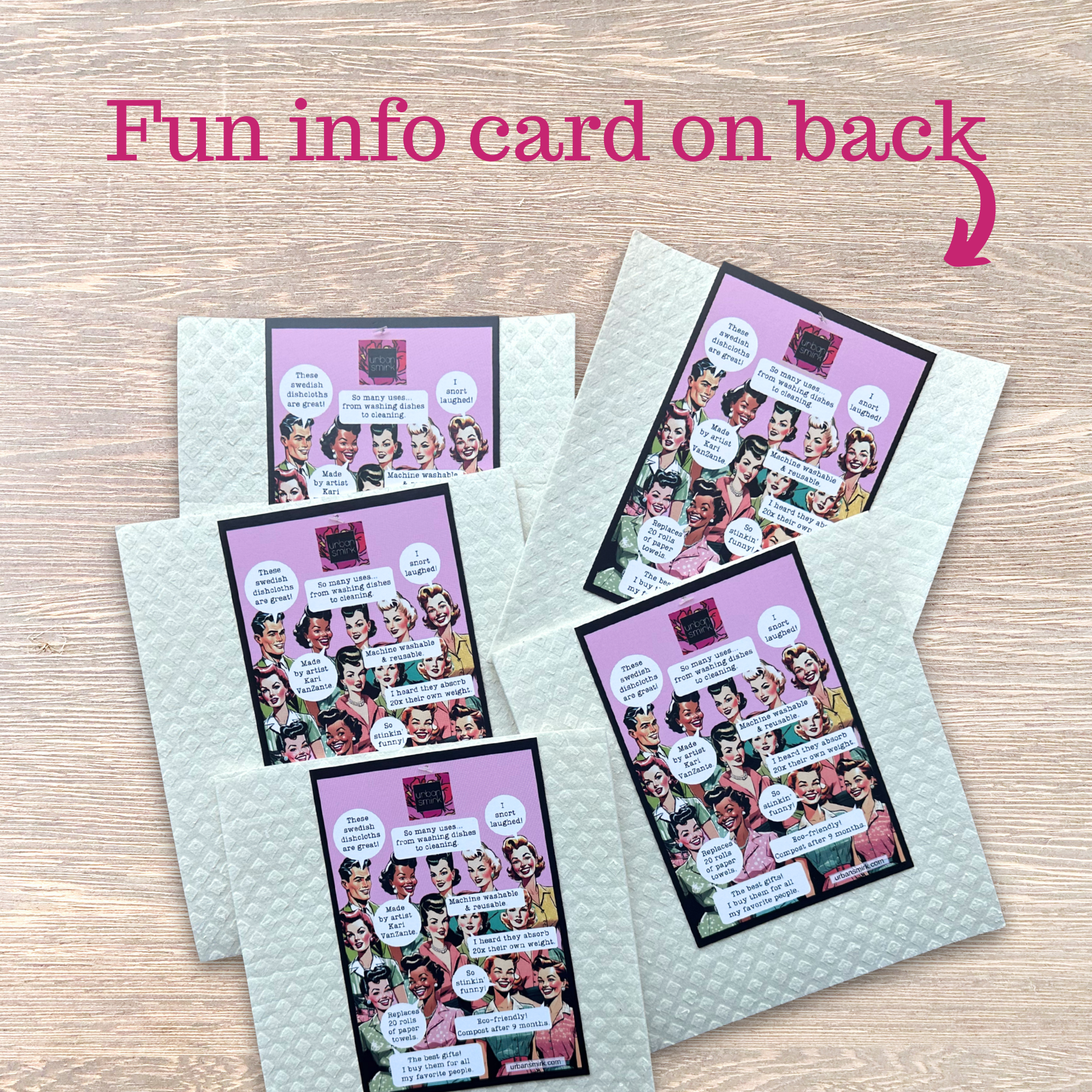 Urban Smirk - Wholesale Dishcloth - Funny Vintage Swedish Dishcloth : Dishwasher Brain Damage3