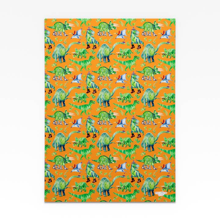 lost World Gift Wrap - W007 for wholesale by Rosie Webb illustrations