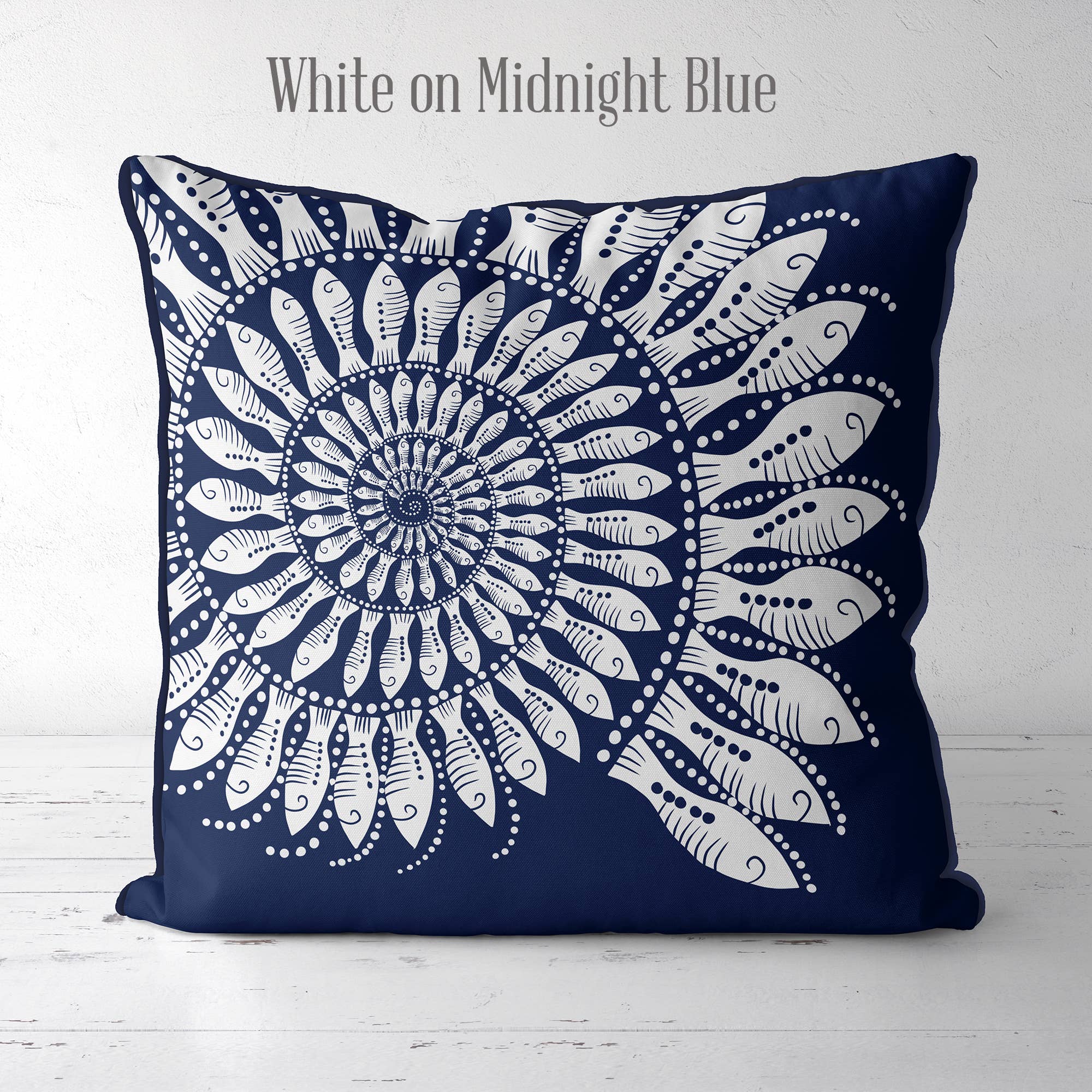 FabFunky Ltd - Vendita all'ingrosso Cuscini decorativi - Cuscino da giardino Fishy Shell Coastal, disponibile in diversi colori4