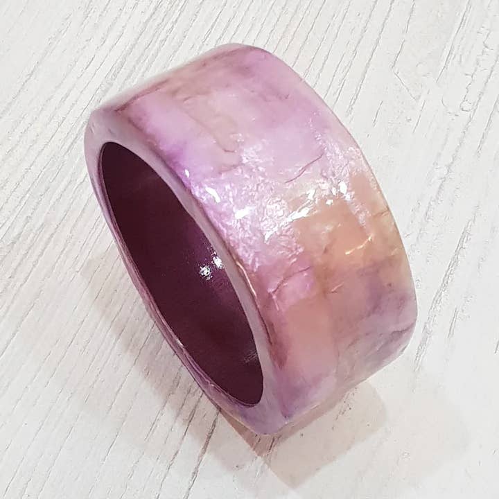 Bracelet en coquille de capiz XL S0573 pour la vente par Gloria-Maris