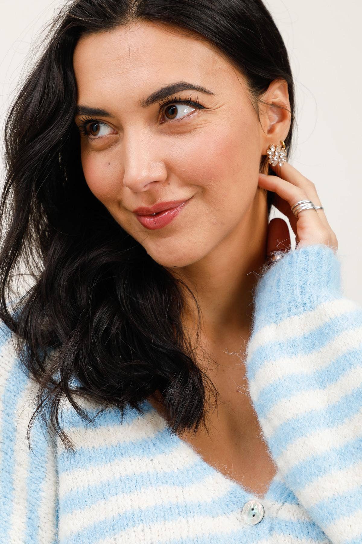 LÉA & LUC - Wholesale Cardigan - Women's - Striped cardigan REF. 5106235