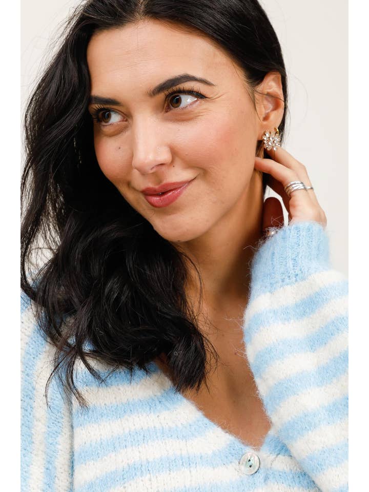 LÉA & LUC - Wholesale Cardigan - Women's - Striped cardigan REF. 5106235