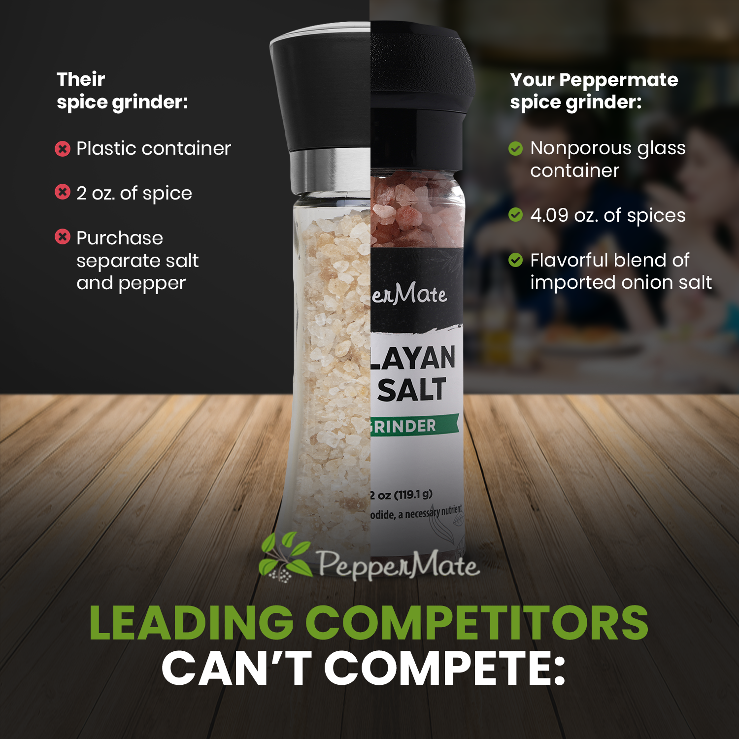 Peppermate - Wholesale Salt Mill - Disposable Himalayan Pink Salt Grinder-4.2 OZ5