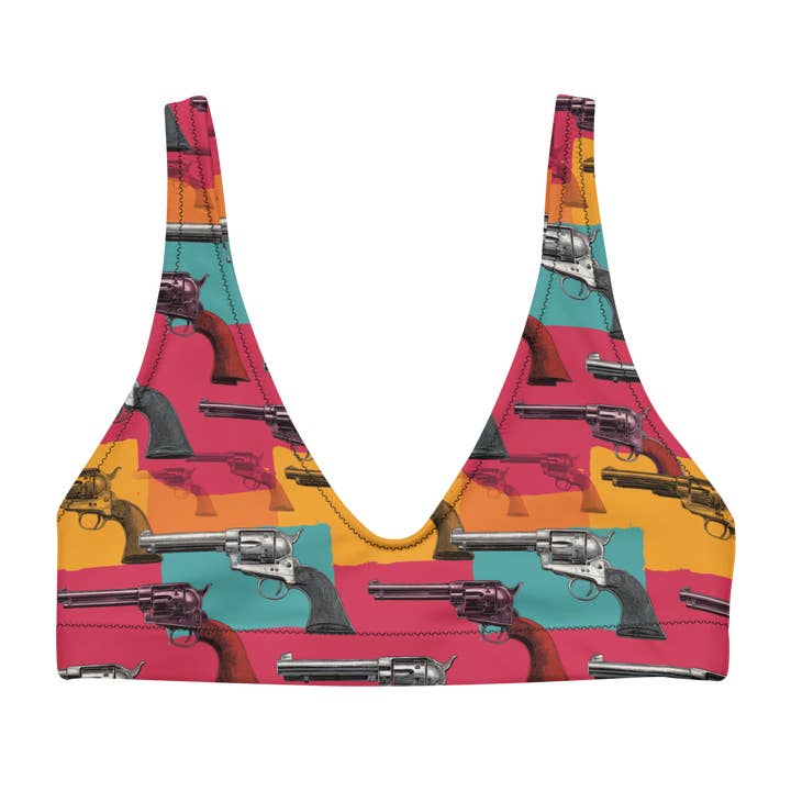 Fora da Lei Estático: Top de Biquíni de Cintura Alta Neon Gunfight por atacado de Texas Eclipse Outfitters