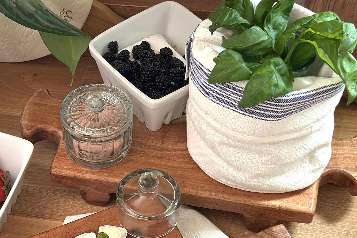 etúHOME - Wholesale Food Storage Wrap/Bag - Bistro Bag, Vintage Navy Blue Stripe, Set of 26