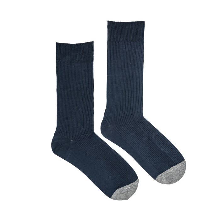 WAMS Socks – Großhandel Socken - Unisex – Classic Height Recycled Cotton Rib Socks - Rib Navy