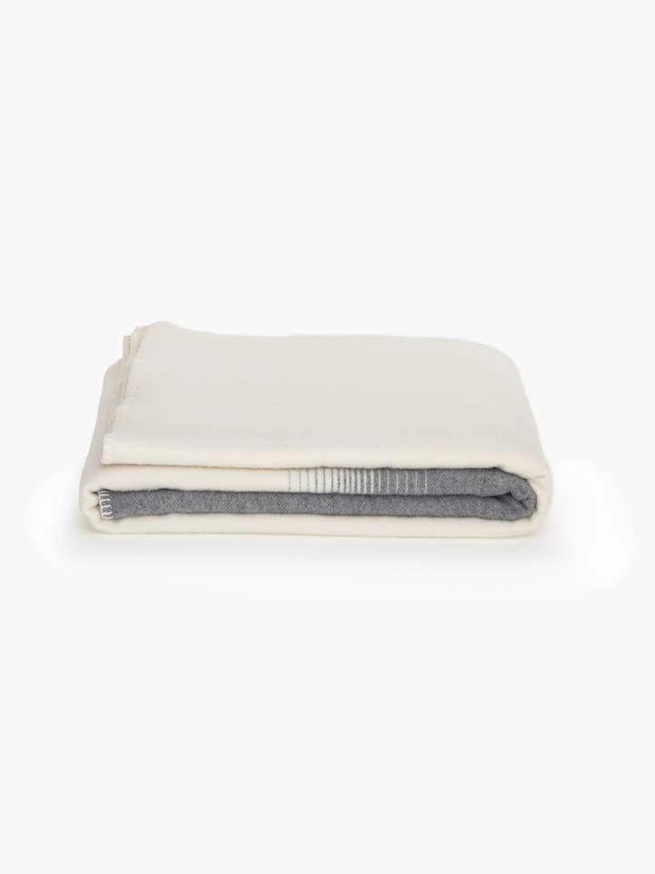 Manta de cama de merino/cachemira IVORY MIST - doble para venta al por mayor de MoST