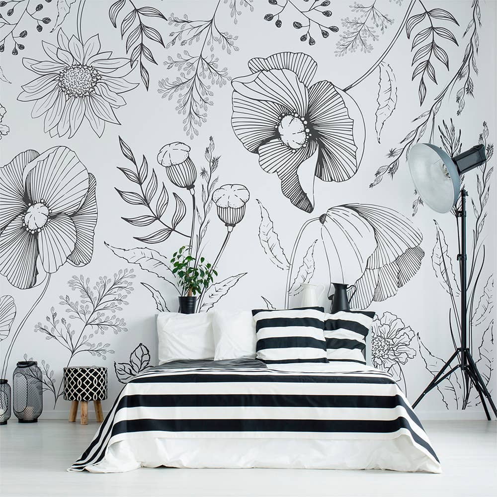 APdecoration - Vendita all'ingrosso Carta da parati - Sfondi tessili adesivi Savy Flowers2