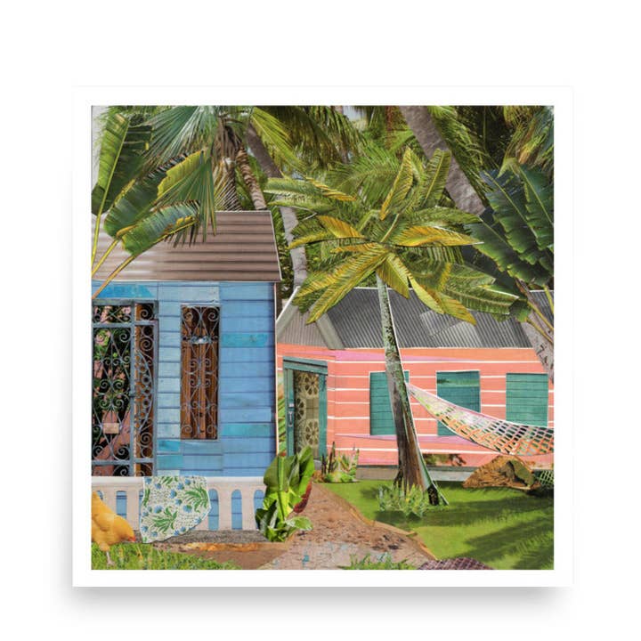 El Limon, Dominican Republic Collage Art Print for wholesale by more the merrlier