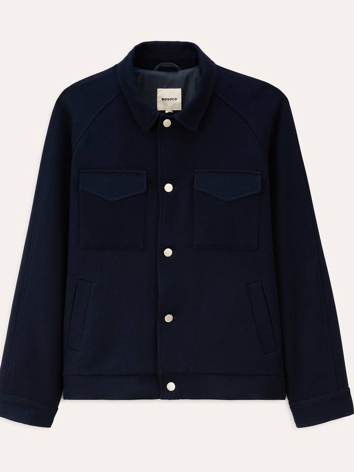 Casaco Palma Azul Marinho por atacado de NOYOCO