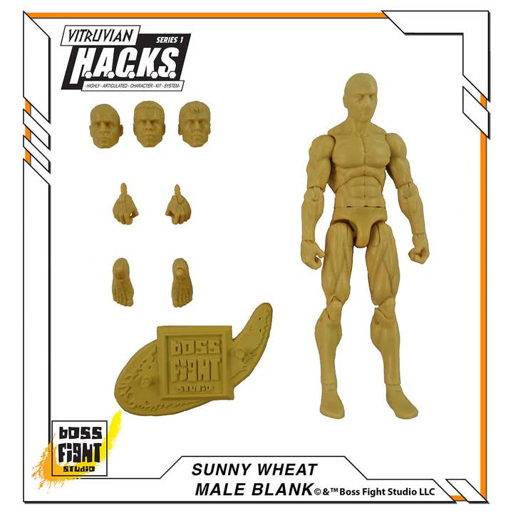 Boss Fight Studio Llc - Wholesale Figurine Toy - Kids - Vitruvian H.A.C.K.S. Action Figure Blank - Male Body