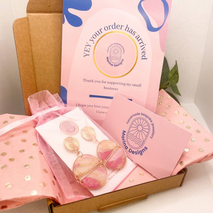 Marina Designs - Vendita all'ingrosso Orecchini pendenti - orecchini a goccia a forma di conchiglia, color acqua, argilla polimerica e resina9