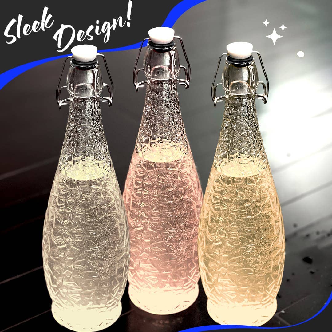 Nevlers – Engroshandel Mælkeflaske/saftflaske – Sæt med 6, 33 oz. svingtopglasflasker | Tekstureret design7