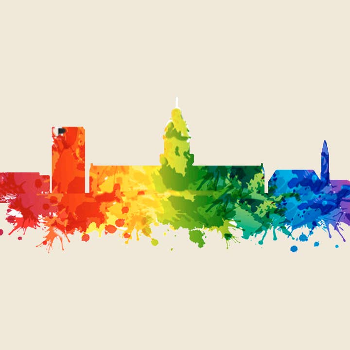 City Of Cheyenne Frontier Skyline Poster Watercolor Art for wholesale by BMS BIZ