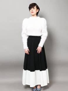 JUPE ELAINE BLANCHE ET NOIRE pour la vente par Ambali