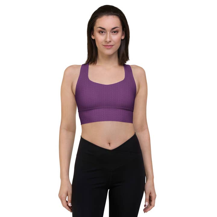 Soutien-gorge de sport long Grape Purple pour la vente par HAVAH