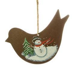Factory Direct Craft - Wholesale Christmas Decoration - Rusty Tin Bird Christmas Ornament 2