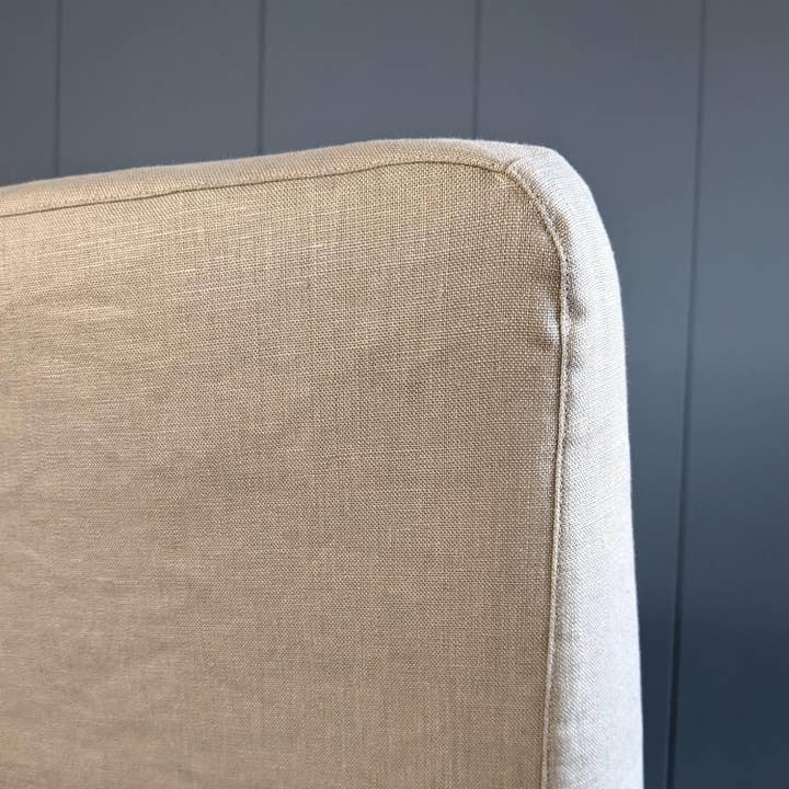 Rockin Cushions - Wholesale Chair/Sofa Slipcover - 4 Pack - Dining Chair Slip Covers, Compatible with IKEA Henriksdal, Beige Linen Floor Length