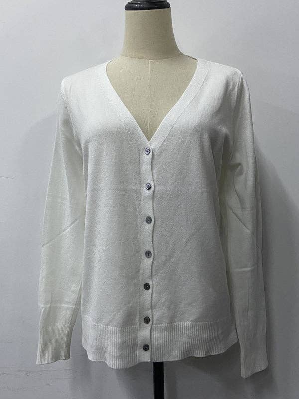 ShieldChic - Wholesale Cardigan - Women's - Simple Long Sleeves Buttoned Solid Color Sweater Cardigan Tops12