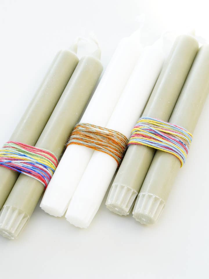 Conjunto de velas ecológicas - verde suave por atacado de Mookstories