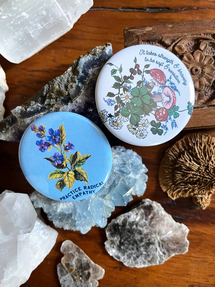 Self Love Pinback Button Set for wholesale by Fabulously Feminist