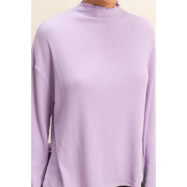 HYFVE - Wholesale Shirt - Women's - Oversized High Neck Top With Side Slit8