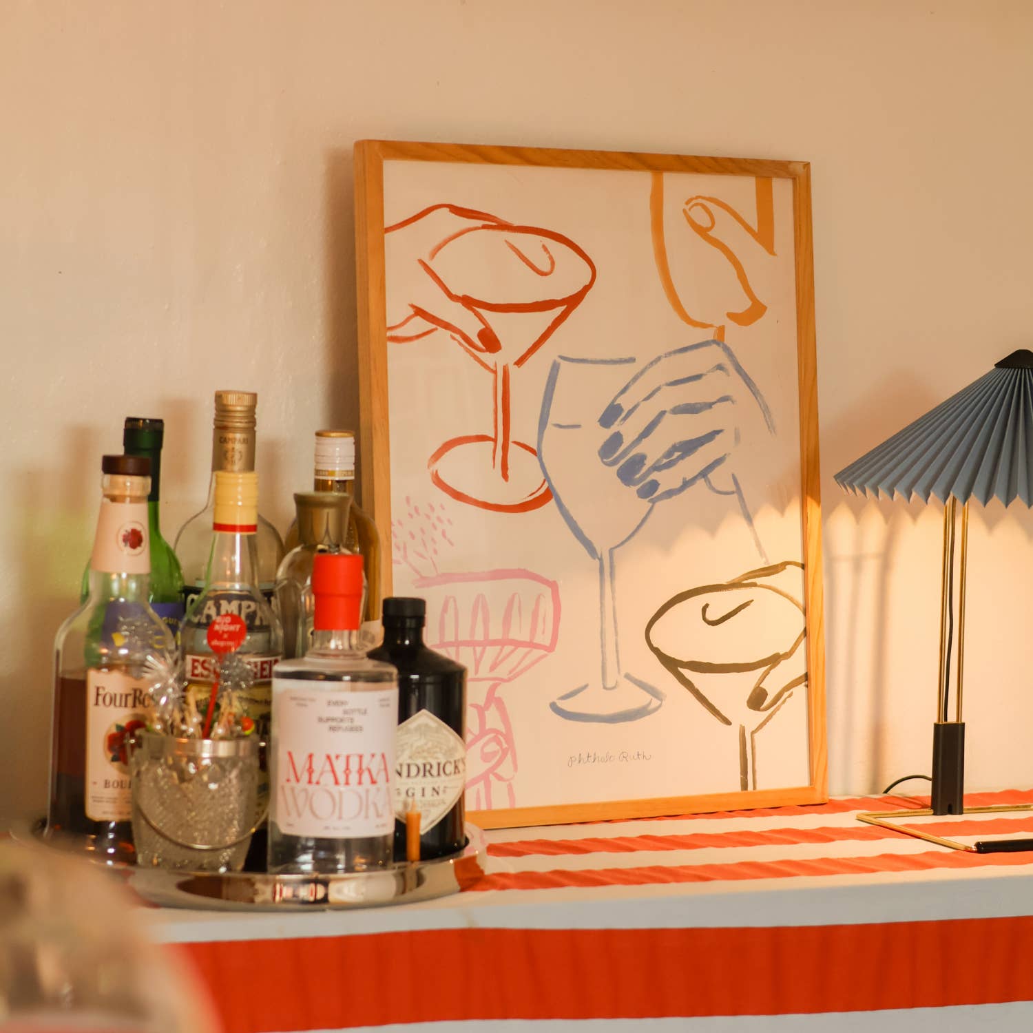 Phthalo Ruth - Wholesale Art Print - Cheers Cocktail Print6