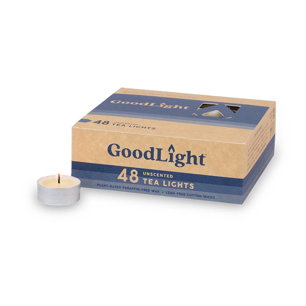 GoodLight Natural Candles - Wholesale Tea Light Candles - Unscented Tea Light Candles | 48-Count Box0