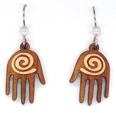 Woodcutts Inc. - Vente Boucles d'oreilles pendantes - Boucle d'oreille main et spirale0