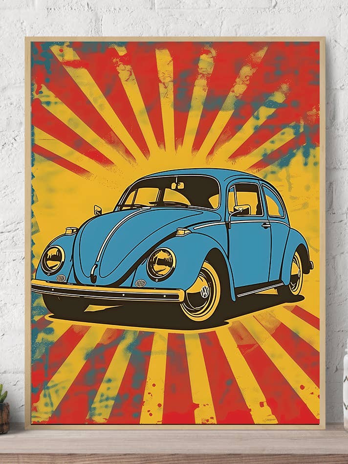 Impression murale sur toile rétro VW Pop-art pour la vente par Arttique - Artistry Canvas Prints
