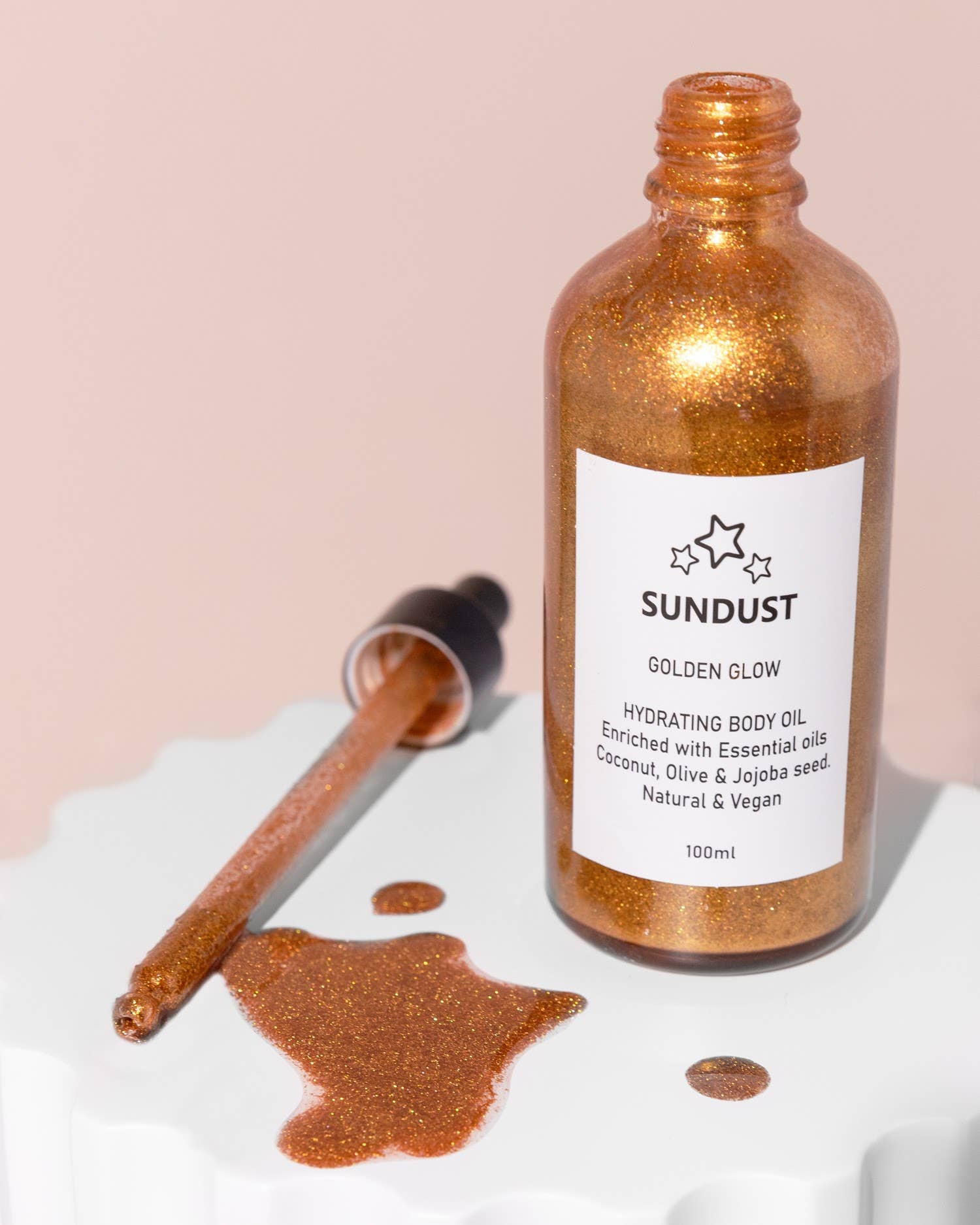 Sundust Cosmetics PTY LTD - Wholesale Bath/Body Oil - Golden Shimmer Organic Dry Oil1