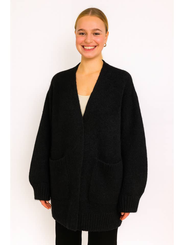 Afinity - Wholesale Cardigan - Women's - Oversized cardigan in soft knit AP1382