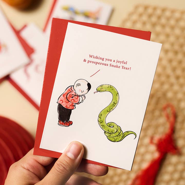 Tarjeta de Año Nuevo del Año de la Serpiente para venta al por mayor de Overice