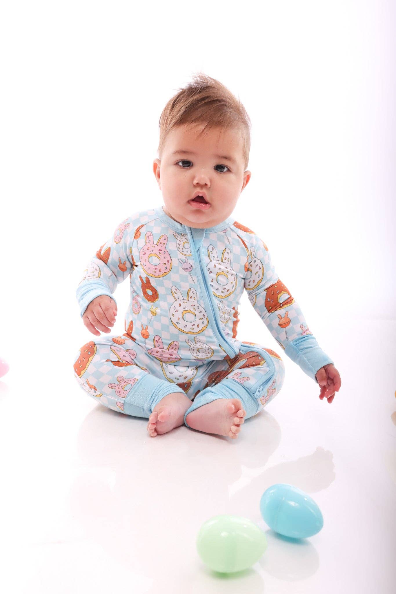 Poppy and rows - Wholesale Sleepsuit - Baby - Bunny Bites Zippy2