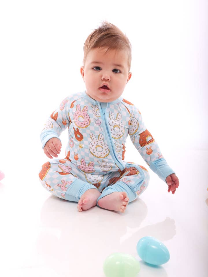Poppy and rows - Wholesale Sleepsuit - Baby - Bunny Bites Zippy2