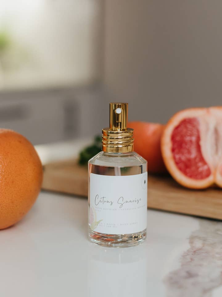 Citrus Sunrise Home + Body Mist for wholesale by 1821 Candle Co.