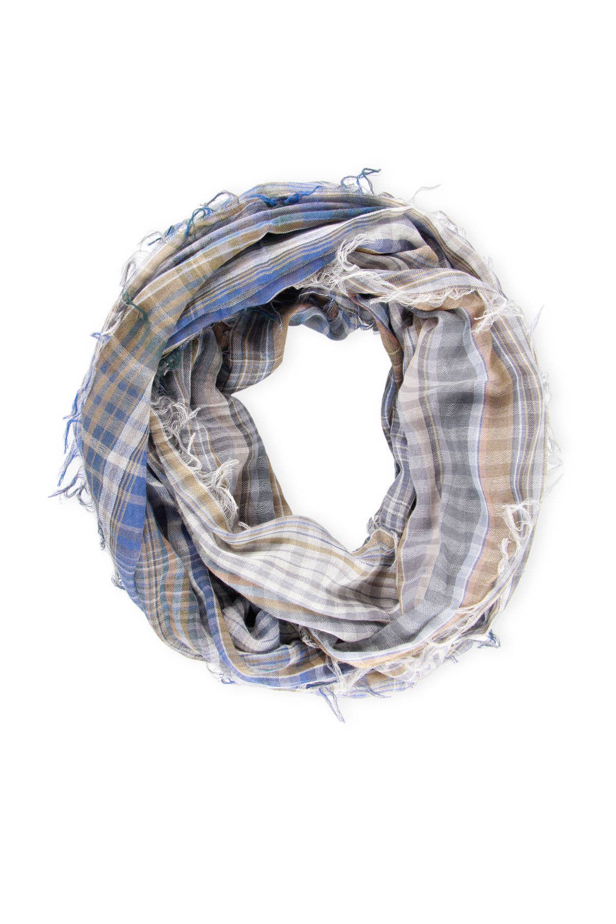 Multi Cachecol Multi Colorido de Algodão Xadrez Infinity para Mulher para venda a revendedores na Faire1