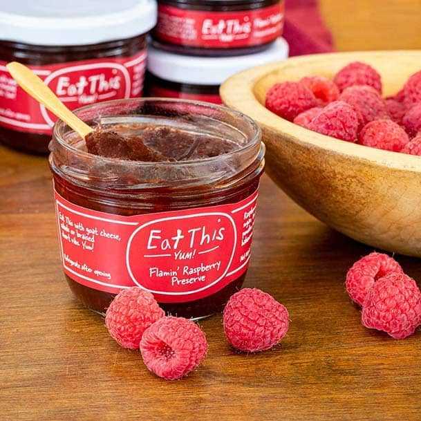 Eat This Yum - Wholesale Preserves - Flamin' Raspberry Preserve 2
