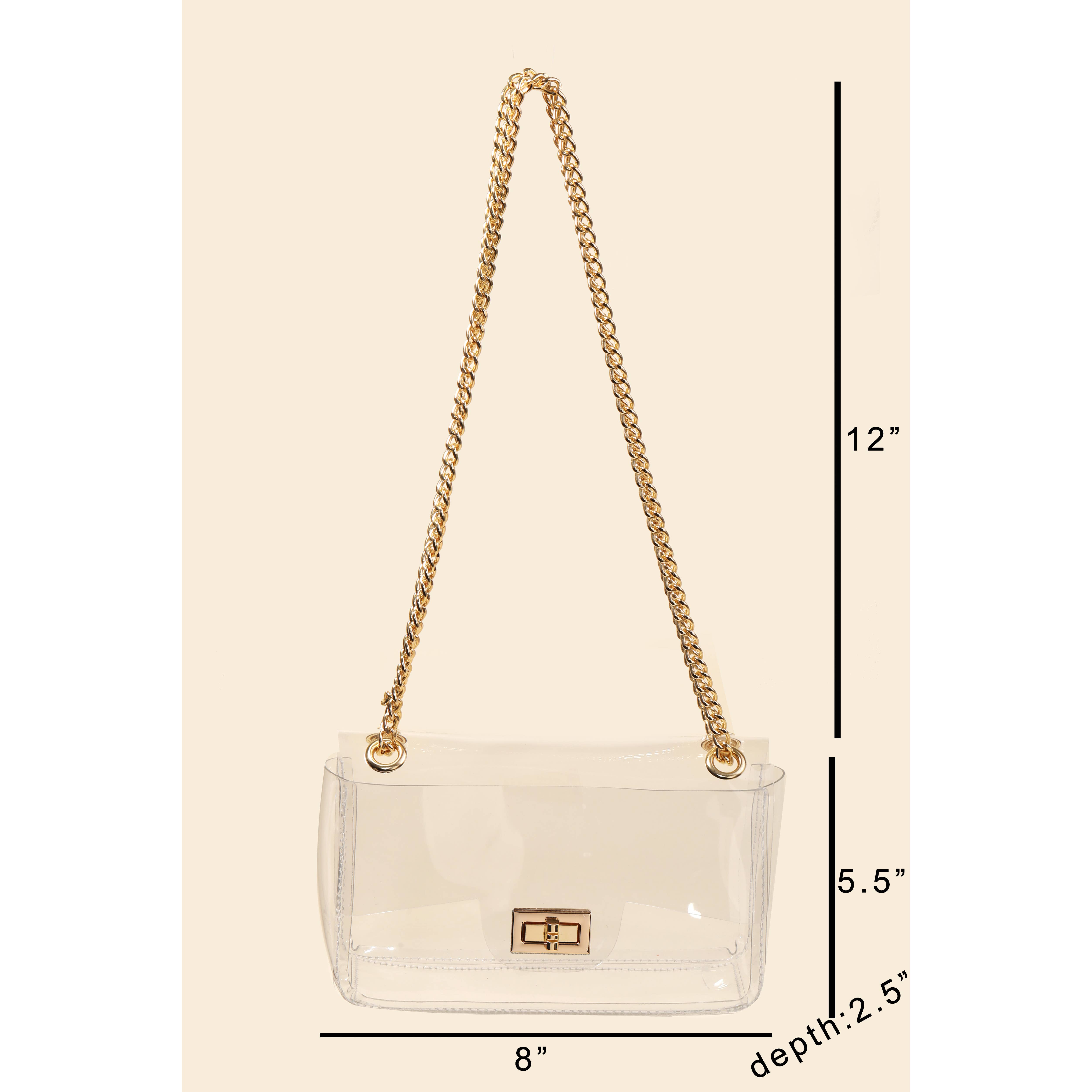 CLG Turn Lock Chain Strap Clutch Bag for wholesale on Faire3