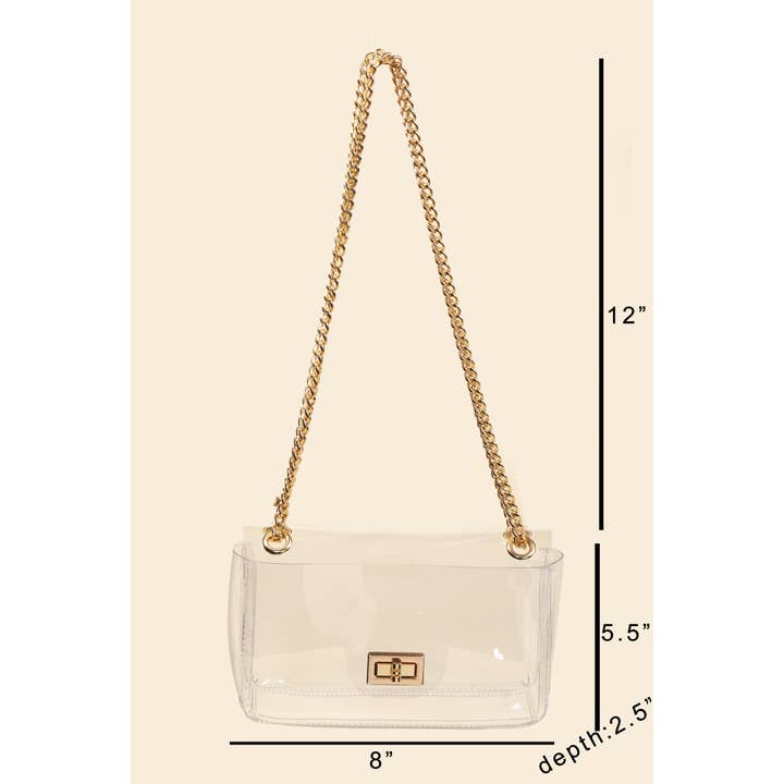 CLG Turn Lock Chain Strap Clutch Bag for wholesale on Faire3