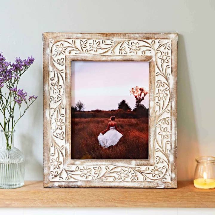 The Paper High Gift Company Limited – Großhandel Bilderrahmen – Holz-Fotorahmen mit geschnitztem Blumenmuster — handgemacht2