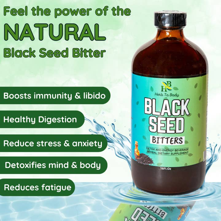 Herb To Body - Wholesale Oral Supplement/Vitamin - Black Seed Bitter 16oz | Digestive & Wellness Tonic4