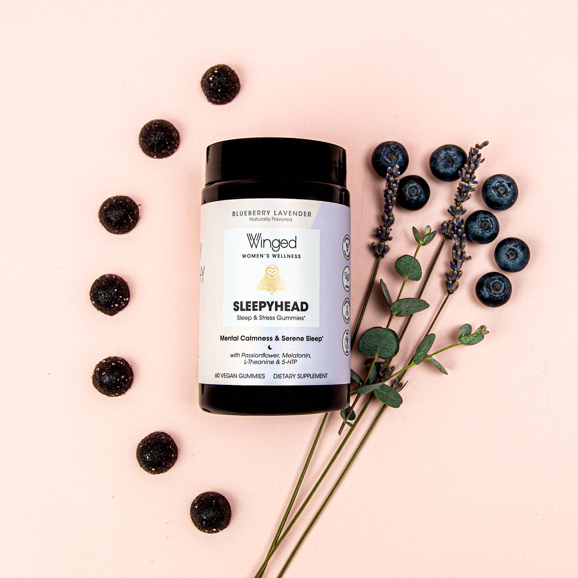 Winged - Wholesale Oral Supplement/Vitamin - Sleepyhead: Sleep + Stress Gummies2